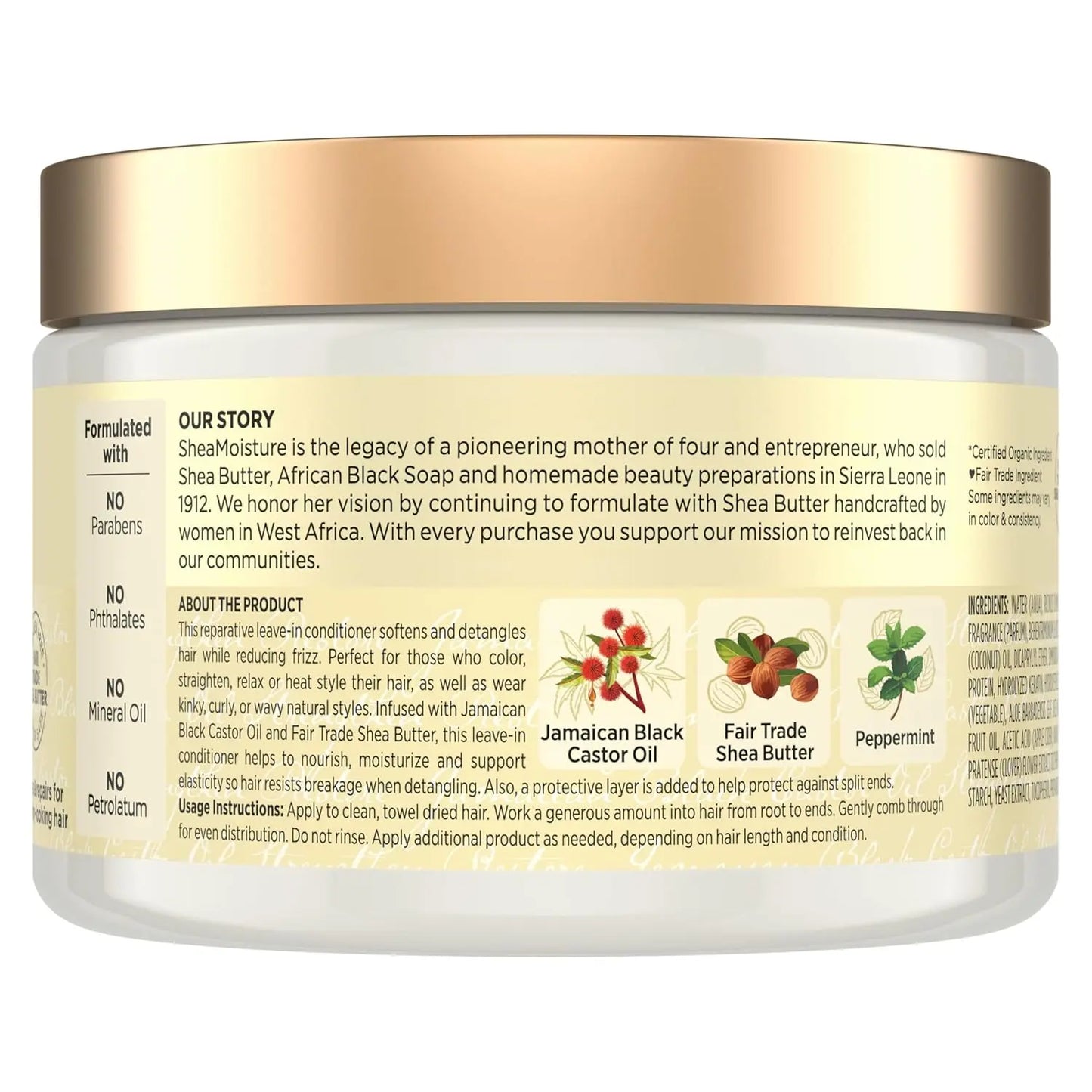 Shea Moisture Jamaican Black Castor Oil Strengthen & Restore Leave-In Conditioner My Store